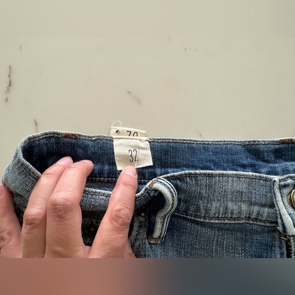 Cosmic Blue Love Jean Shorts - Picture 2 of 8